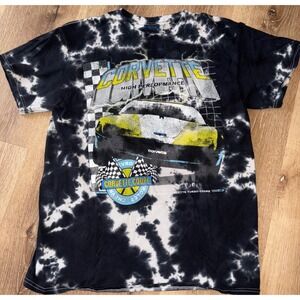 Corvette High Performance Turbo Coupe Tie Dye Graphic T Shirt Men's Size M‎